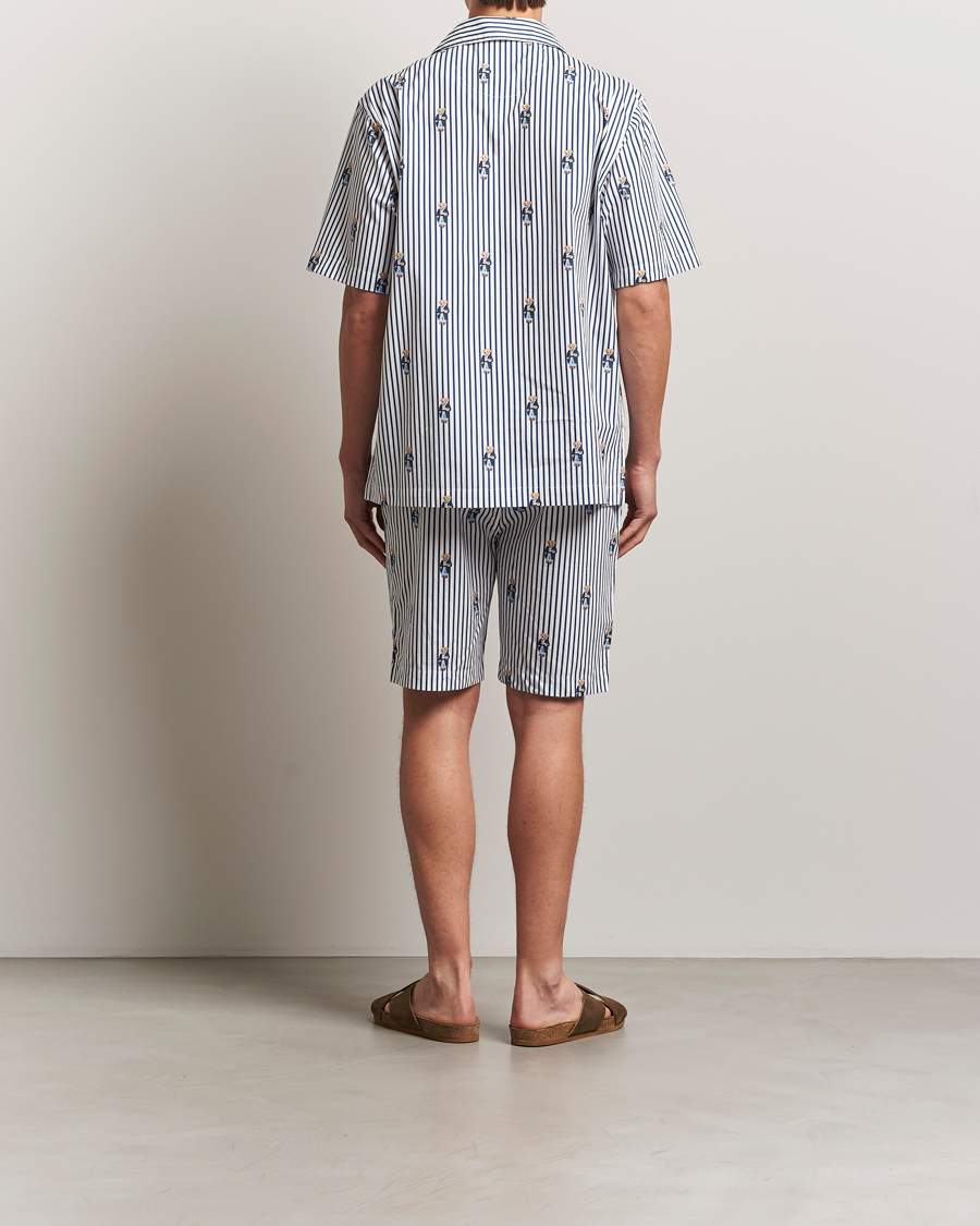 Herr | Pyjamas & Morgonrockar | Polo Ralph Lauren | Cotton Short Sleeve Pyjama Set Stripe/Bear