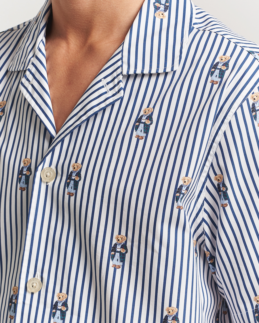Herr | Pyjamas & Morgonrockar | Polo Ralph Lauren | Cotton Short Sleeve Pyjama Set Stripe/Bear