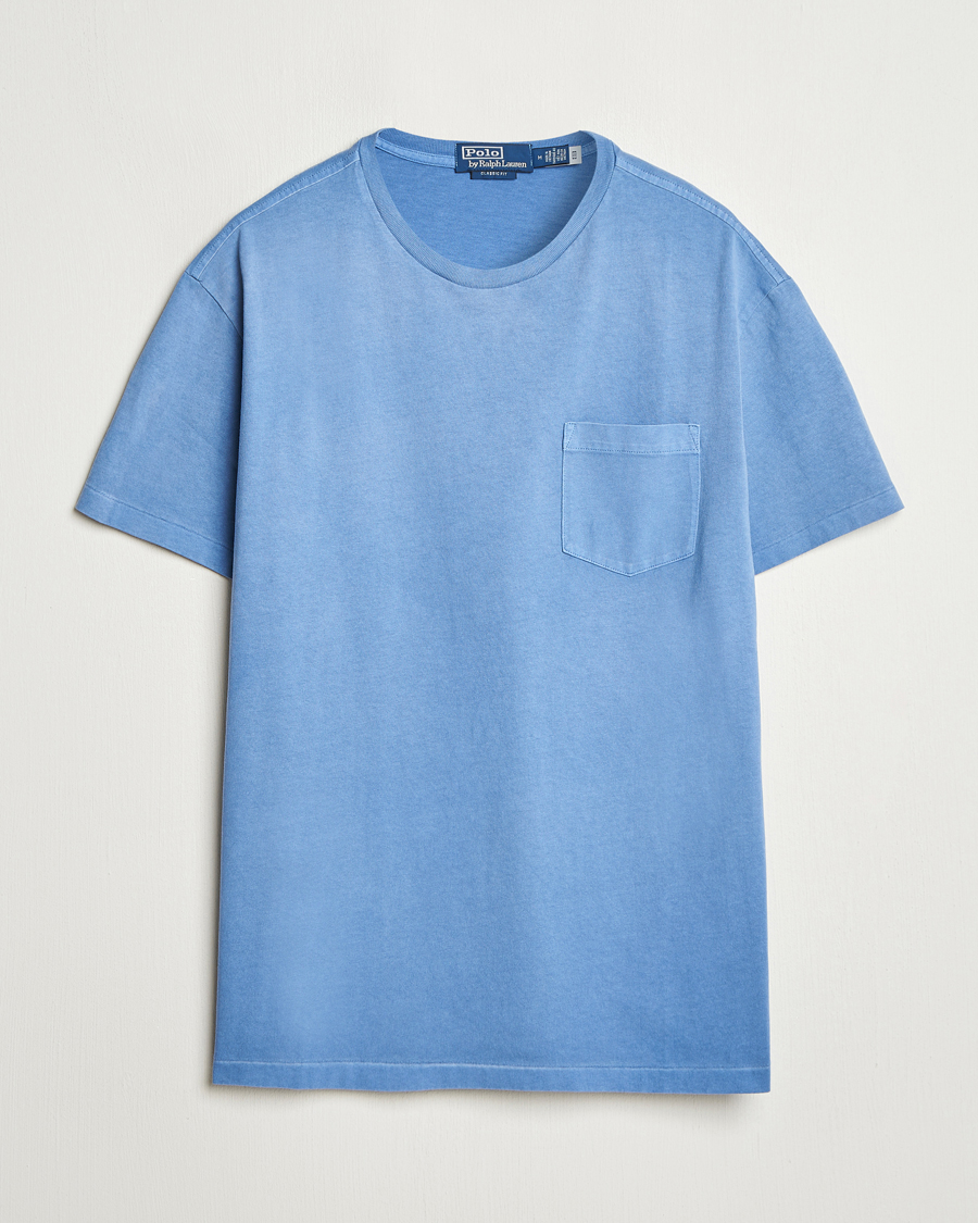 Herr | T-Shirts | Polo Ralph Lauren | Washed Classic Fit Pocket Tee Campus Blue