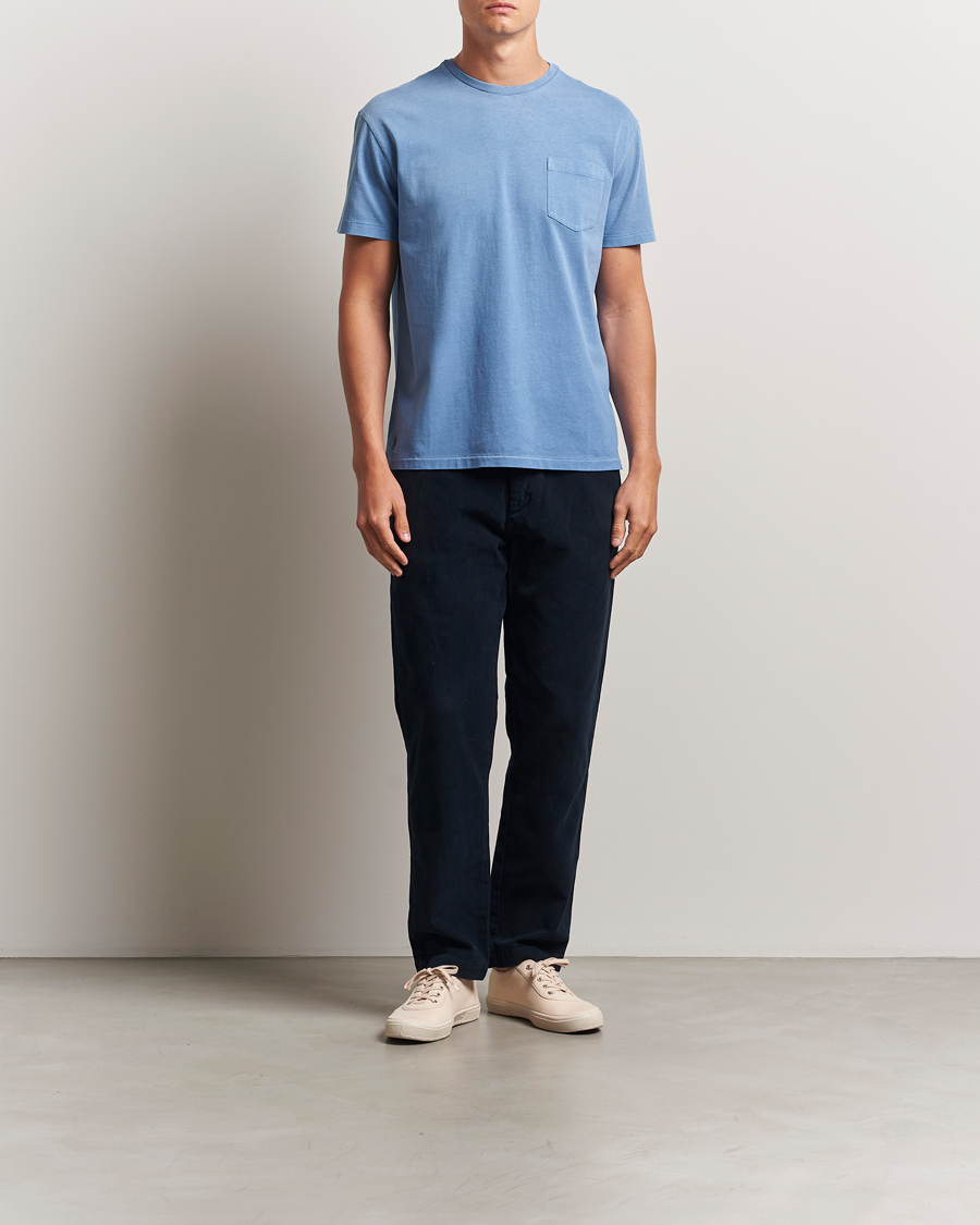 Herr | T-Shirts | Polo Ralph Lauren | Washed Classic Fit Pocket Tee Campus Blue