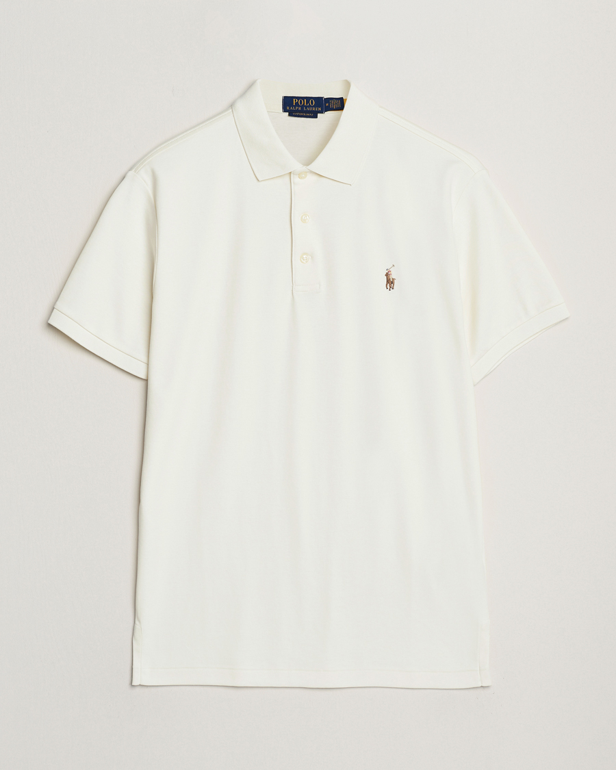 Herr | Pikéer | Polo Ralph Lauren | Luxury Pima Cotton Polo Pale Cream