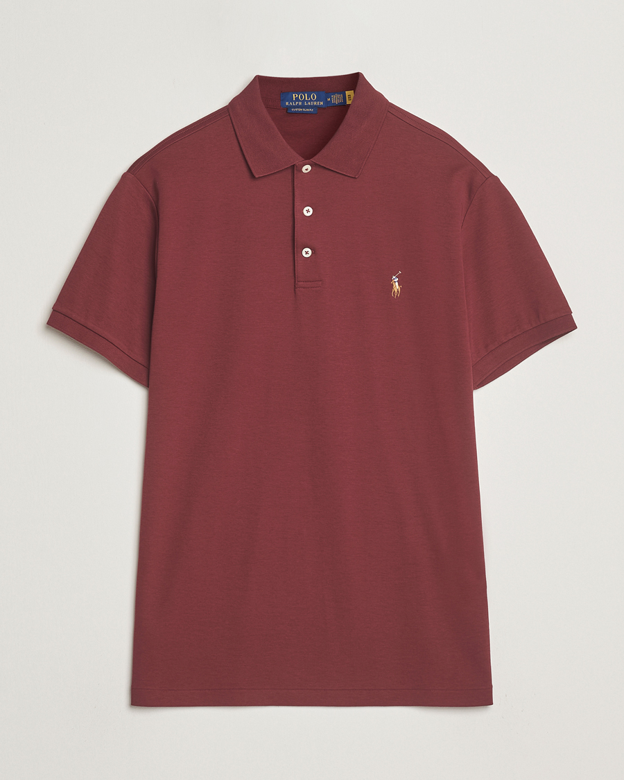Herr | Pikéer | Polo Ralph Lauren | Luxury Pima Cotton Polo Red Wine