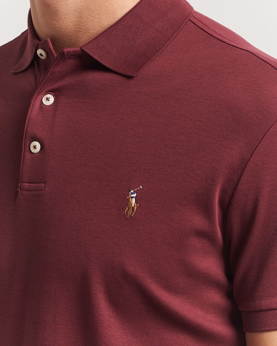 Herr | Pikéer | Polo Ralph Lauren | Luxury Pima Cotton Polo Red Wine