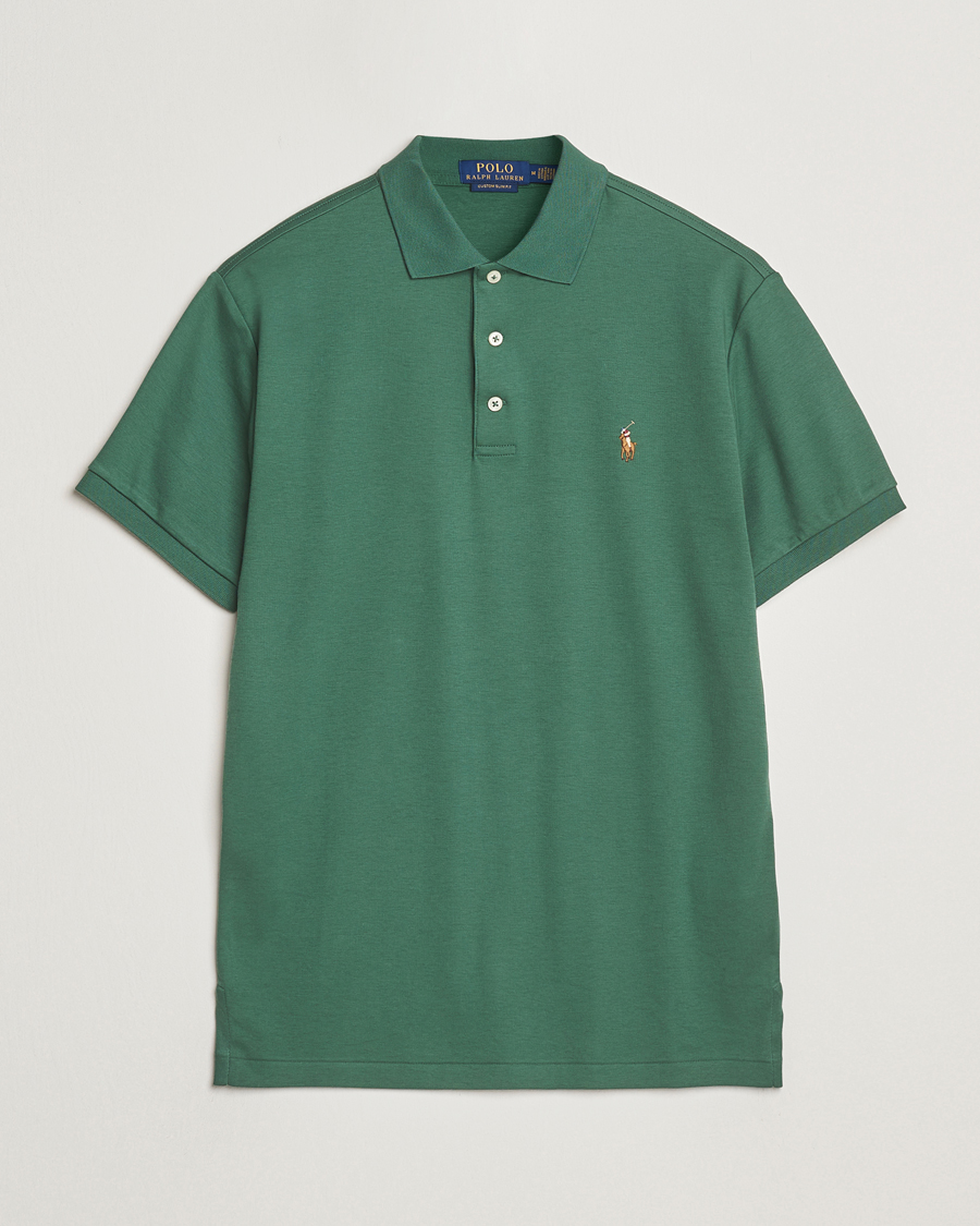 Herr | Pikéer | Polo Ralph Lauren | Luxury Pima Cotton Polo Washed Forest
