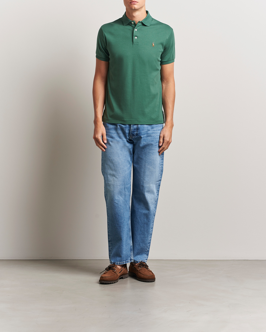Herr | Pikéer | Polo Ralph Lauren | Luxury Pima Cotton Polo Washed Forest
