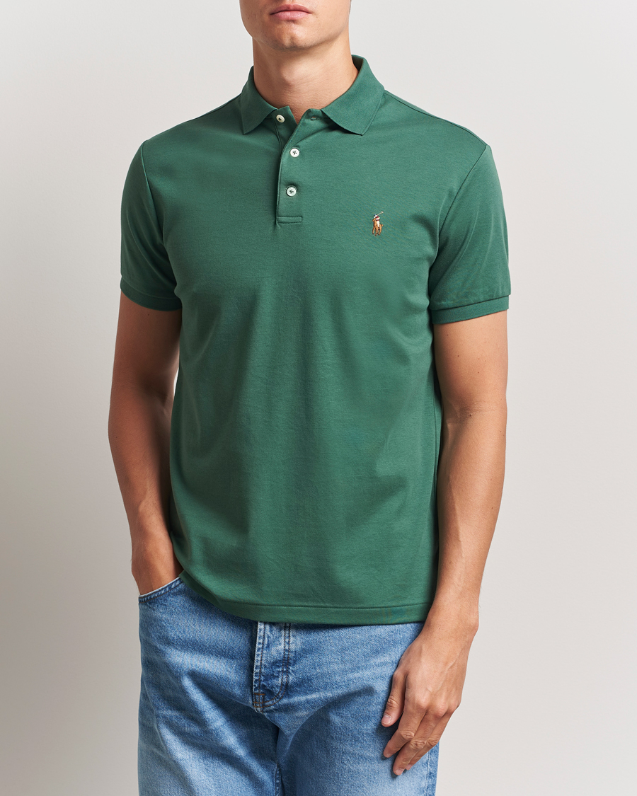 Herr | Pikéer | Polo Ralph Lauren | Luxury Pima Cotton Polo Washed Forest