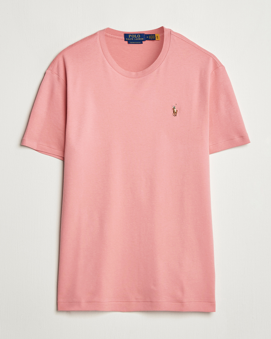 Herr | T-Shirts | Polo Ralph Lauren | Luxury Pima Cotton Crew Neck T-Shirt Desert Rose