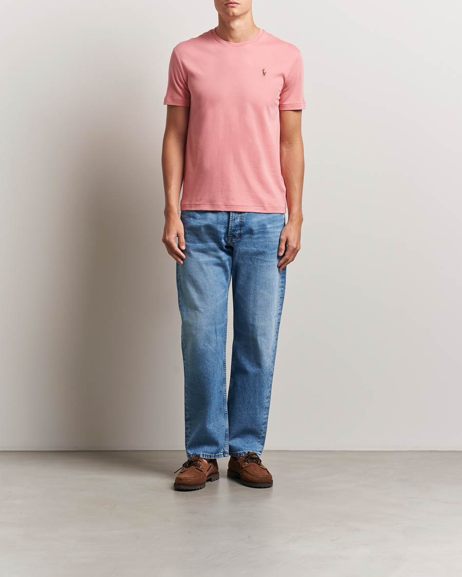 Herr | T-Shirts | Polo Ralph Lauren | Luxury Pima Cotton Crew Neck T-Shirt Desert Rose