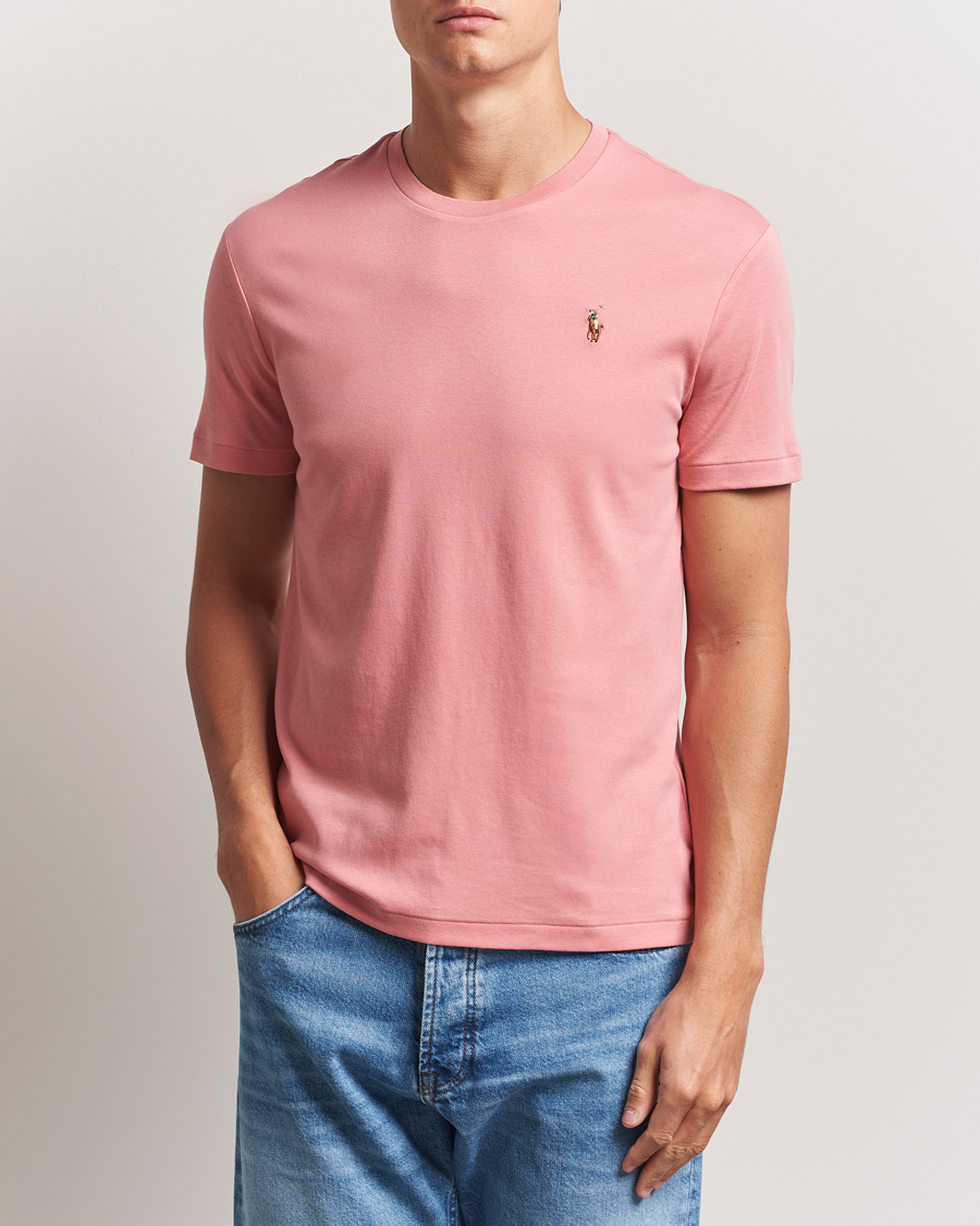Herr | T-Shirts | Polo Ralph Lauren | Luxury Pima Cotton Crew Neck T-Shirt Desert Rose