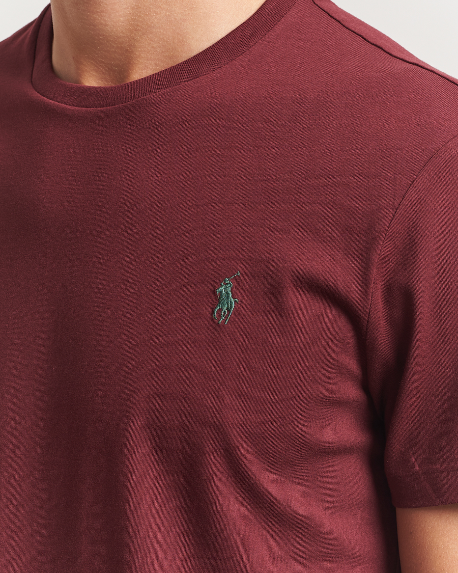 Herr | T-Shirts | Polo Ralph Lauren | Custom Slim Fit Crew Neck T-Shirt Red Wine