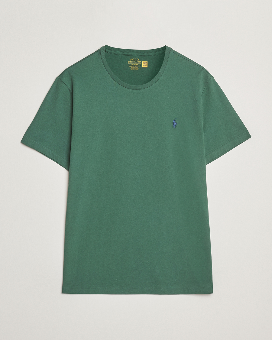 Herr | T-Shirts | Polo Ralph Lauren | Custom Slim Fit Crew Neck T-Shirt Washed Forest
