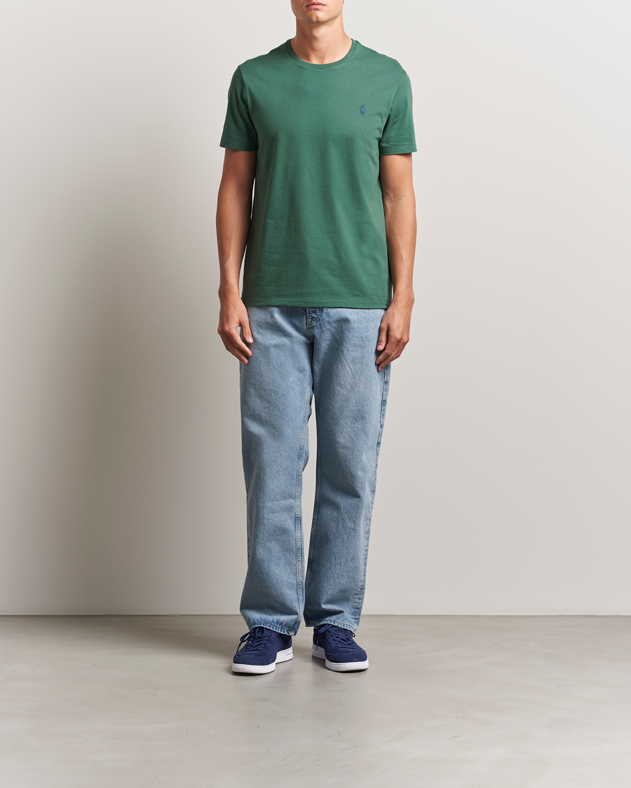 Herr | T-Shirts | Polo Ralph Lauren | Custom Slim Fit Crew Neck T-Shirt Washed Forest