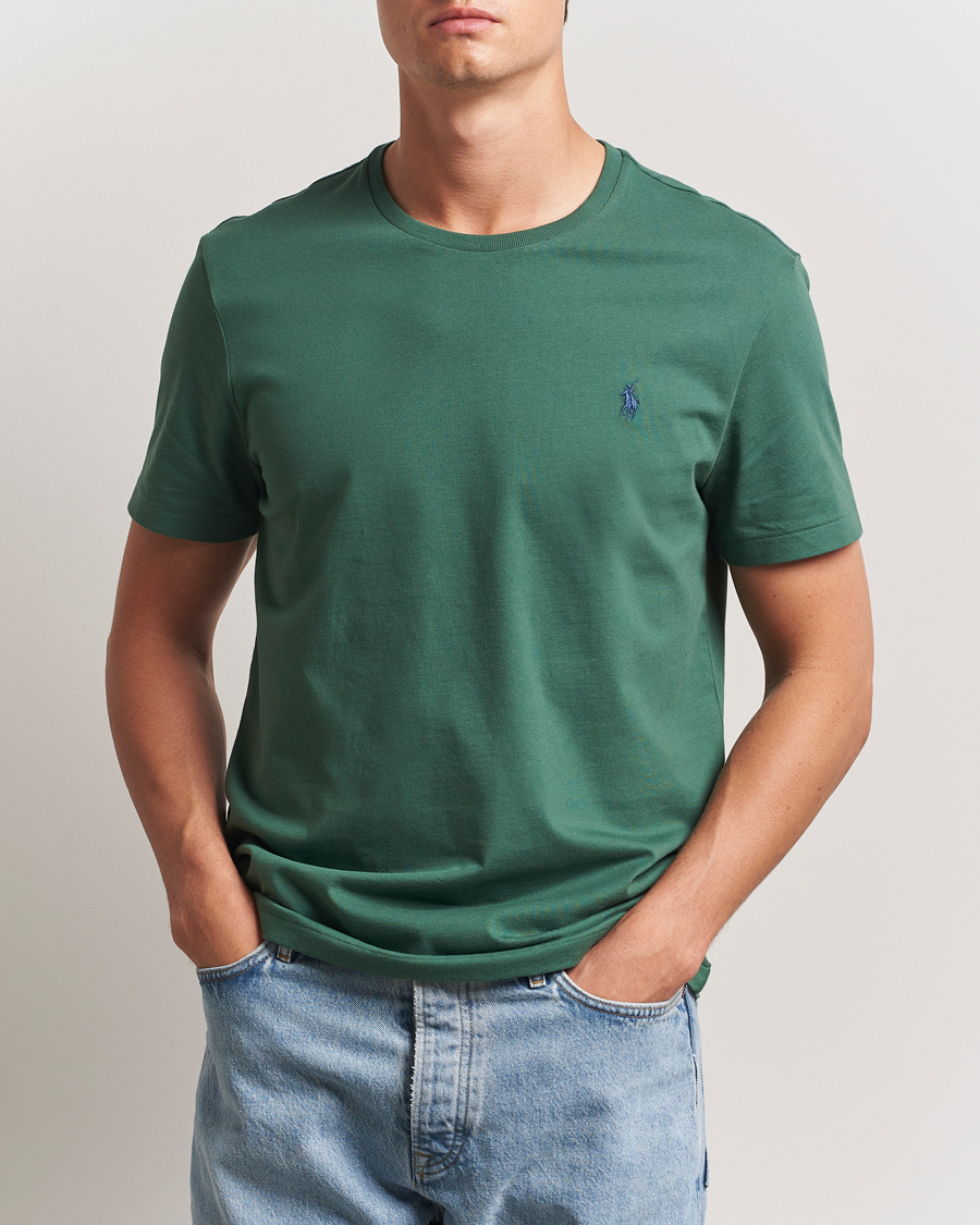 Herr | T-Shirts | Polo Ralph Lauren | Custom Slim Fit Crew Neck T-Shirt Washed Forest