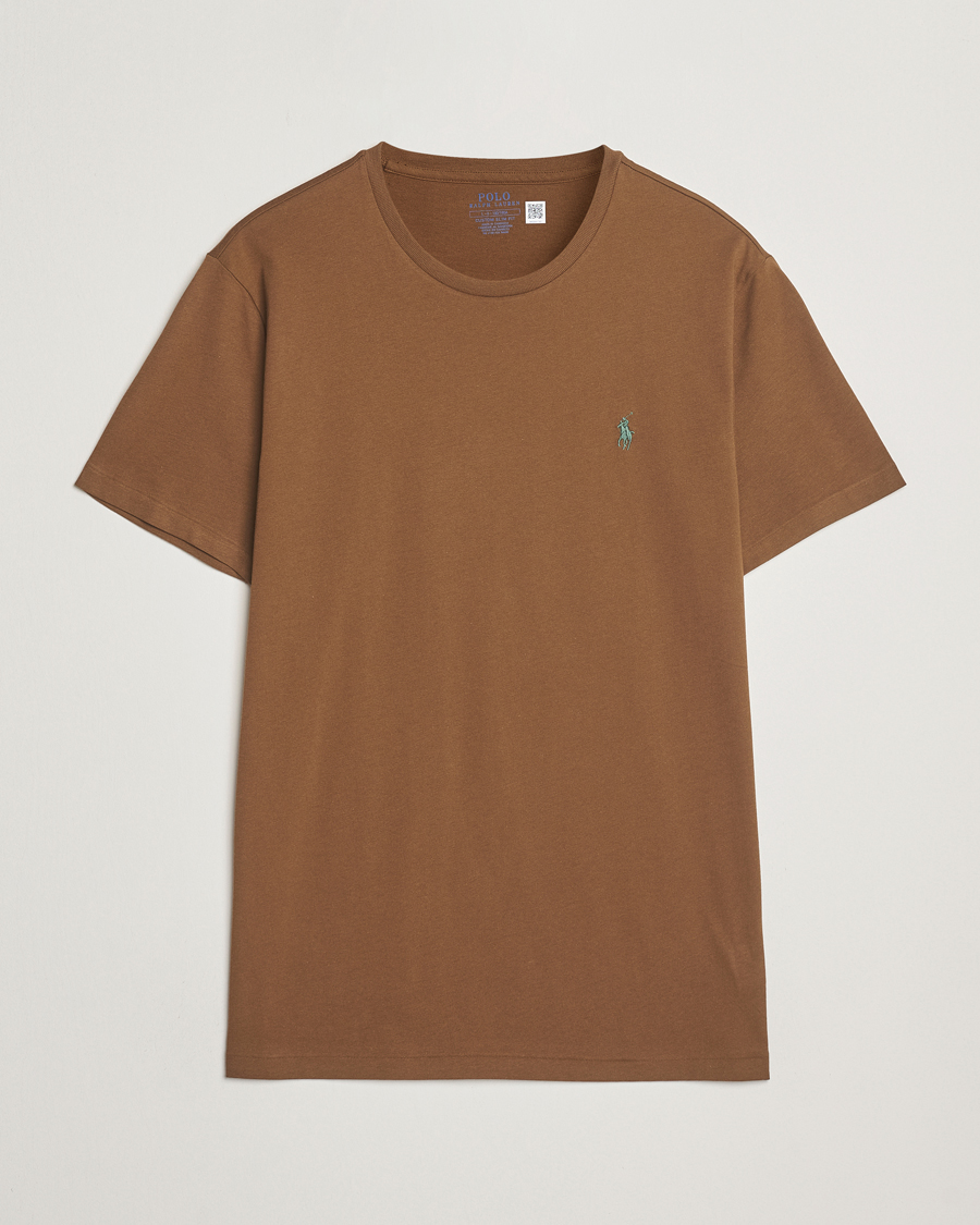 Herr | T-Shirts | Polo Ralph Lauren | Custom Slim Fit Crew Neck T-Shirt Nature Brown