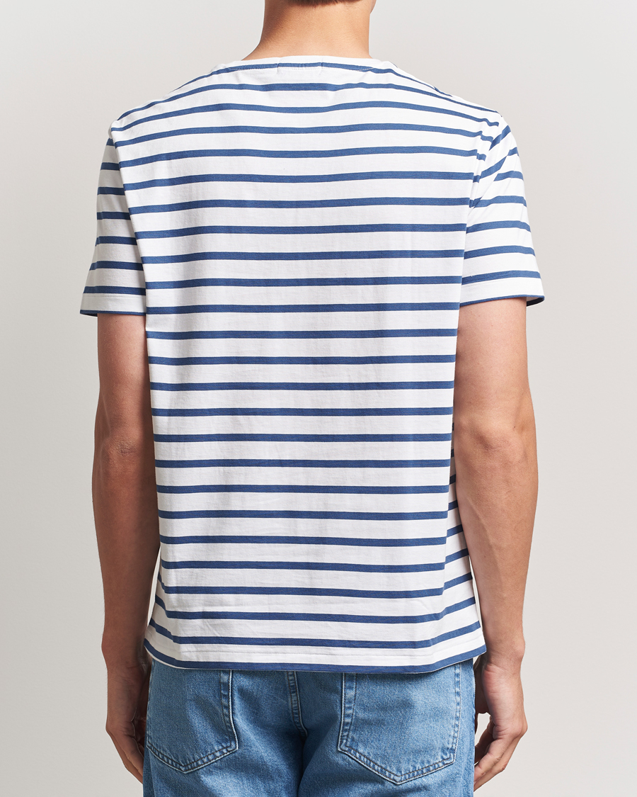 Herr | T-Shirts | Polo Ralph Lauren | Custom Slim Fit Striped Tee White/Old Royal