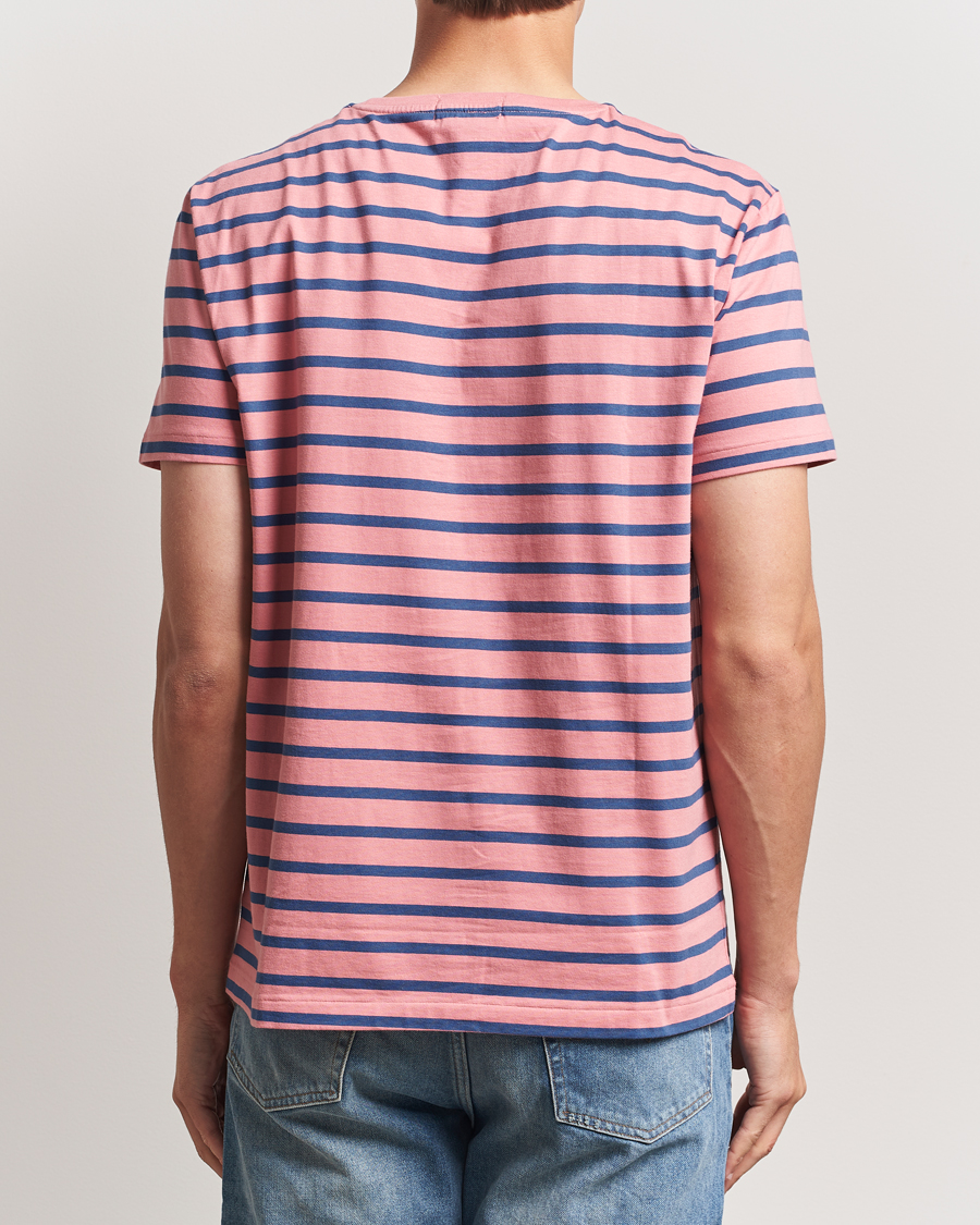 Herr | T-Shirts | Polo Ralph Lauren | Custom Slim Fit Striped Tee Desert Rose/Old Royal