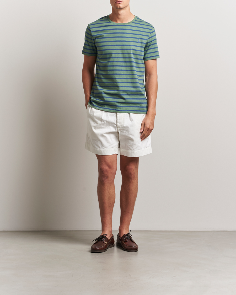 Herr | T-Shirts | Polo Ralph Lauren | Custom Slim Fit Striped Tee Green/Old Royal