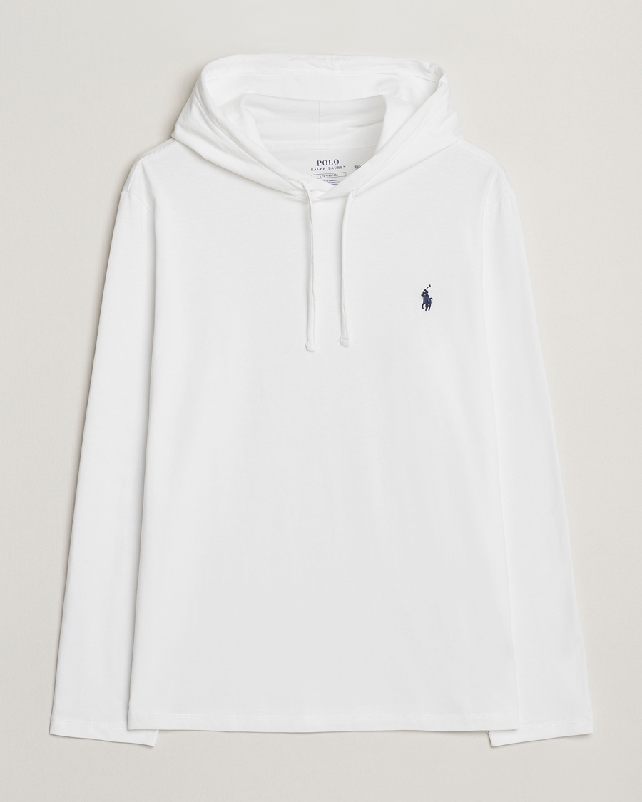 Herr | T-Shirts | Polo Ralph Lauren | Long Sleeve Hooded T-Shirt White