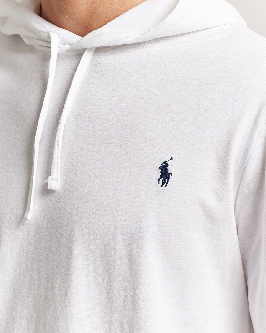 Herr | T-Shirts | Polo Ralph Lauren | Long Sleeve Hooded T-Shirt White