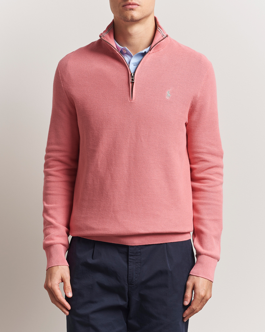 Herr | Tröjor | Polo Ralph Lauren | Half Zip Cotton Pullover Desert Rose
