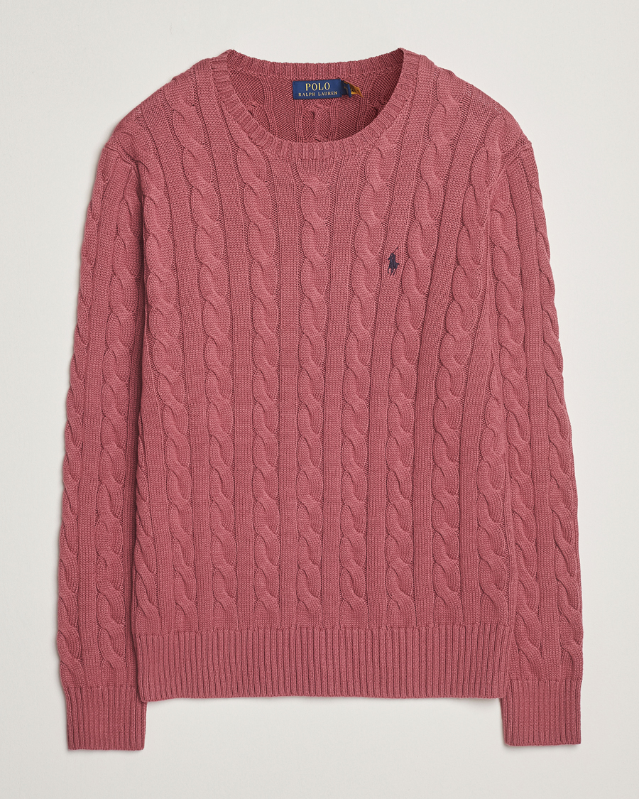 Herr | Tröjor | Polo Ralph Lauren | Cotton Cable Pullover Prune Juice