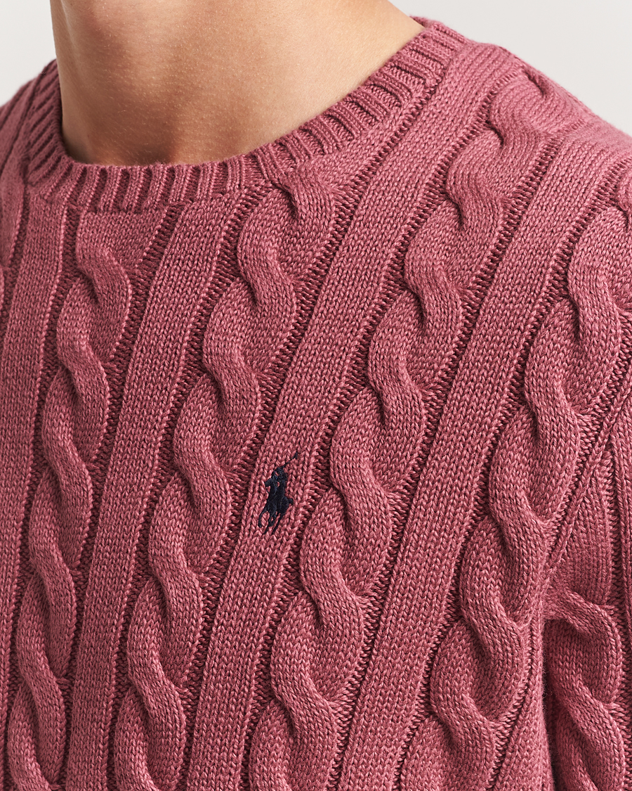Herr | Tröjor | Polo Ralph Lauren | Cotton Cable Pullover Prune Juice