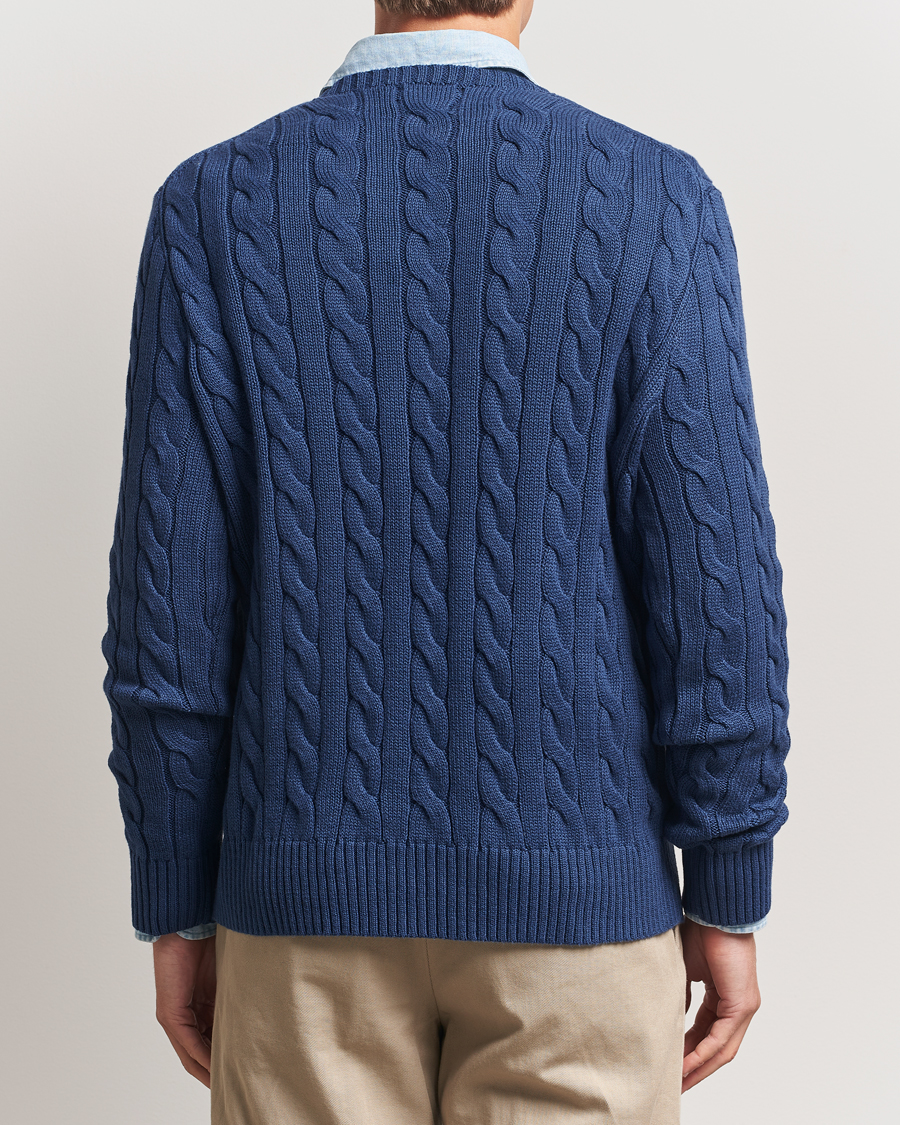 Herr | Tröjor | Polo Ralph Lauren | Cotton Cable Pullover Light Navy