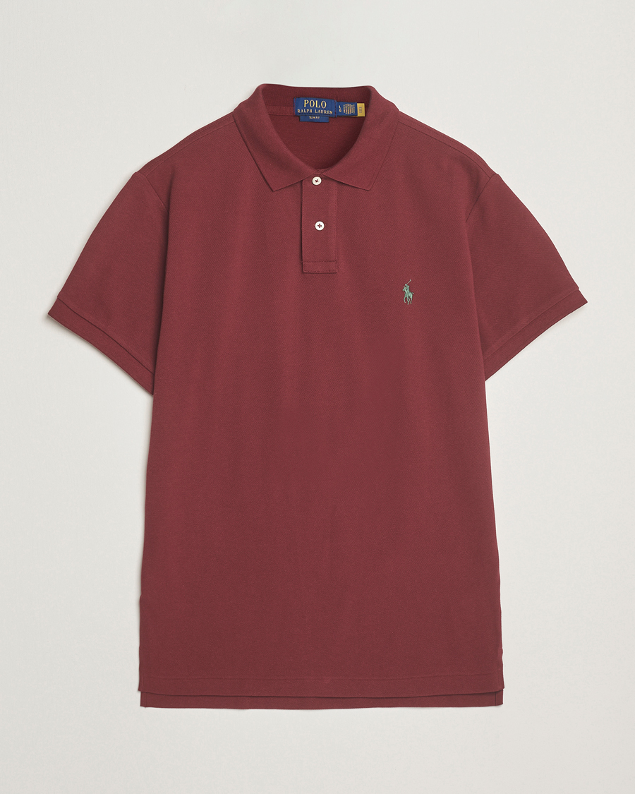 Herr | Pikéer | Polo Ralph Lauren | Slim Fit Polo Red Wine