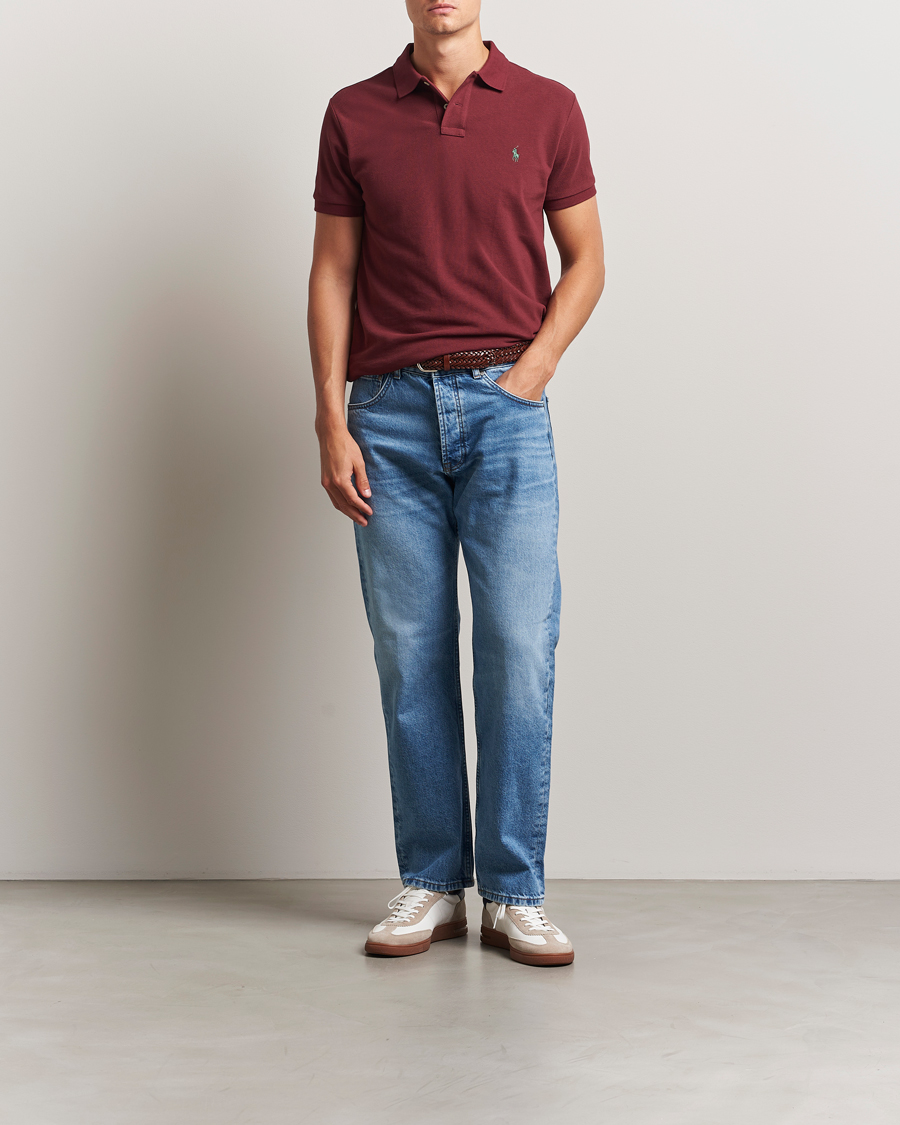 Herr | Pikéer | Polo Ralph Lauren | Slim Fit Polo Red Wine
