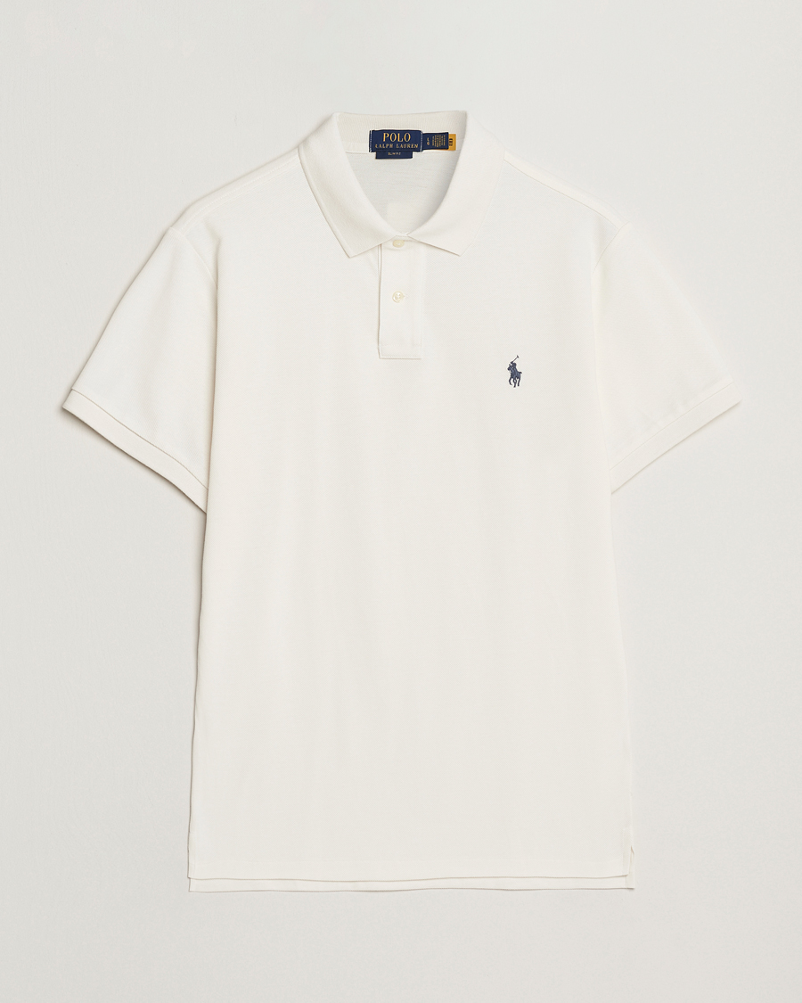 Herr | Pikéer | Polo Ralph Lauren | Slim Fit Polo Pale Cream