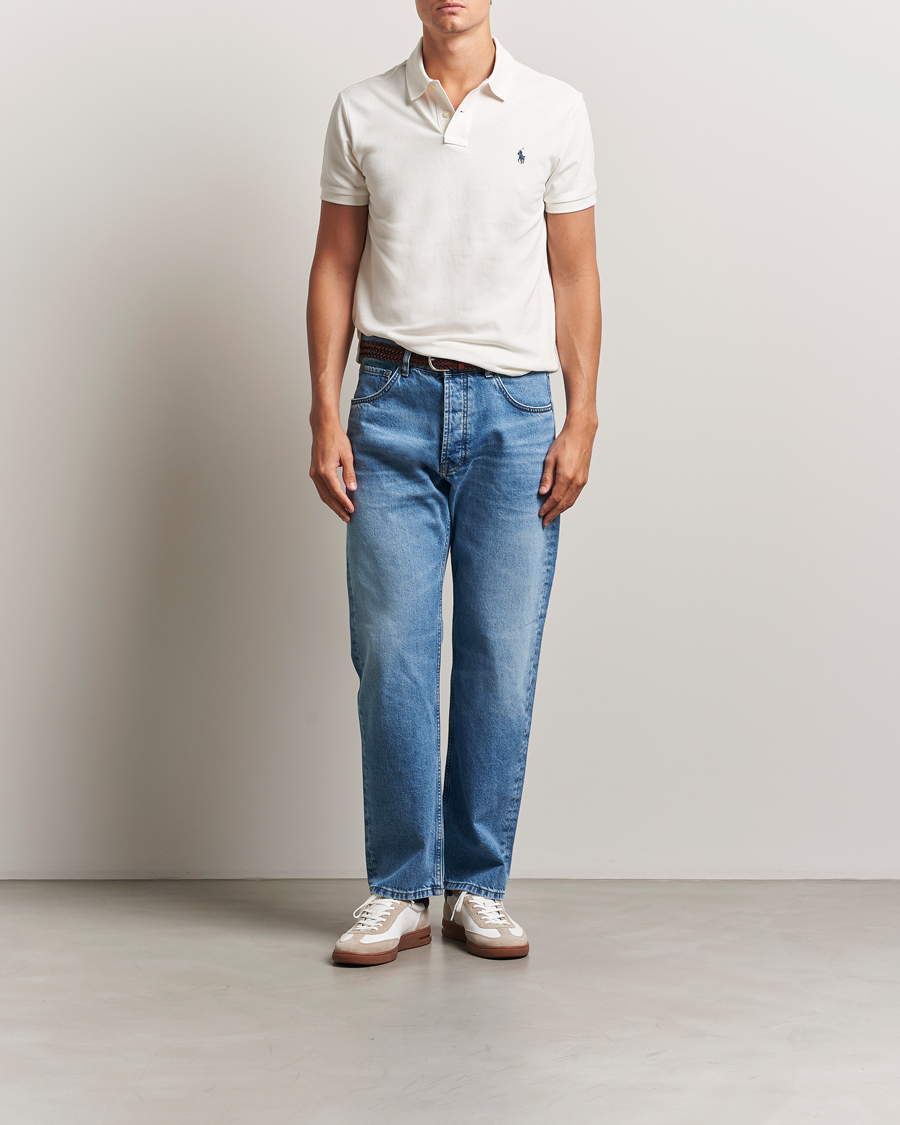 Herr | Pikéer | Polo Ralph Lauren | Slim Fit Polo Pale Cream