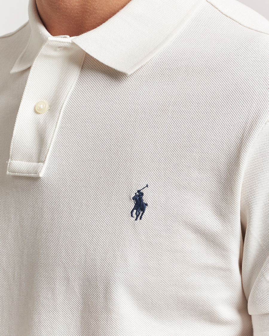 Herr | Pikéer | Polo Ralph Lauren | Slim Fit Polo Pale Cream