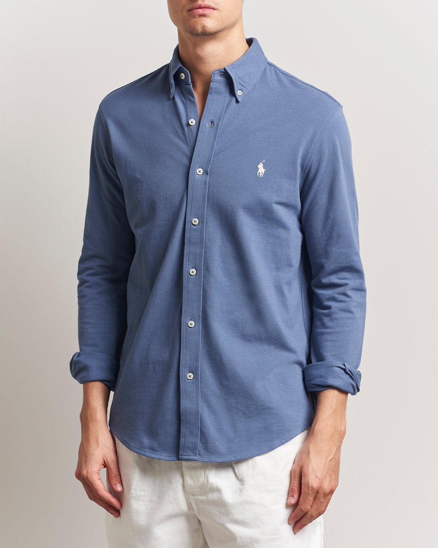 Herr | Skjortor | Polo Ralph Lauren | Featherweight Mesh Shirt Capri Blue