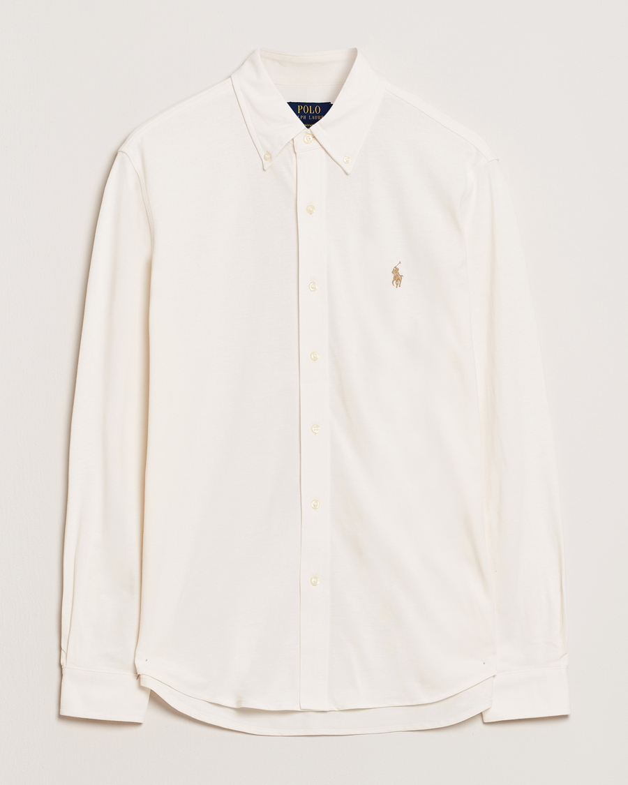 Herr | Skjortor | Polo Ralph Lauren | Featherweight Mesh Shirt Pale Cream