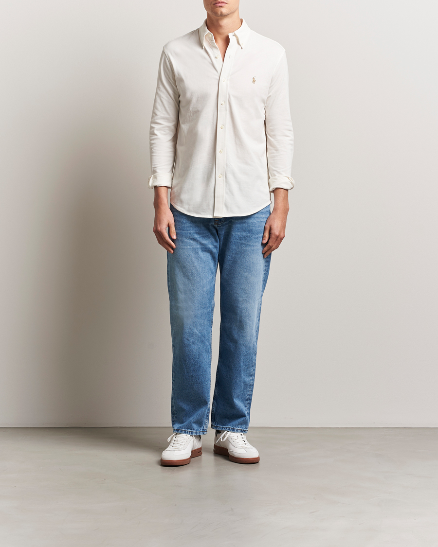 Herr | Skjortor | Polo Ralph Lauren | Featherweight Mesh Shirt Pale Cream