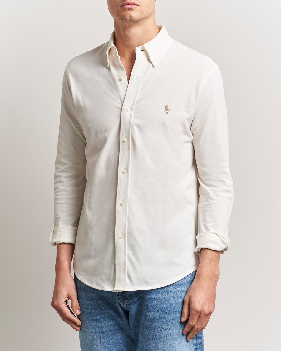 Herr | Skjortor | Polo Ralph Lauren | Featherweight Mesh Shirt Pale Cream