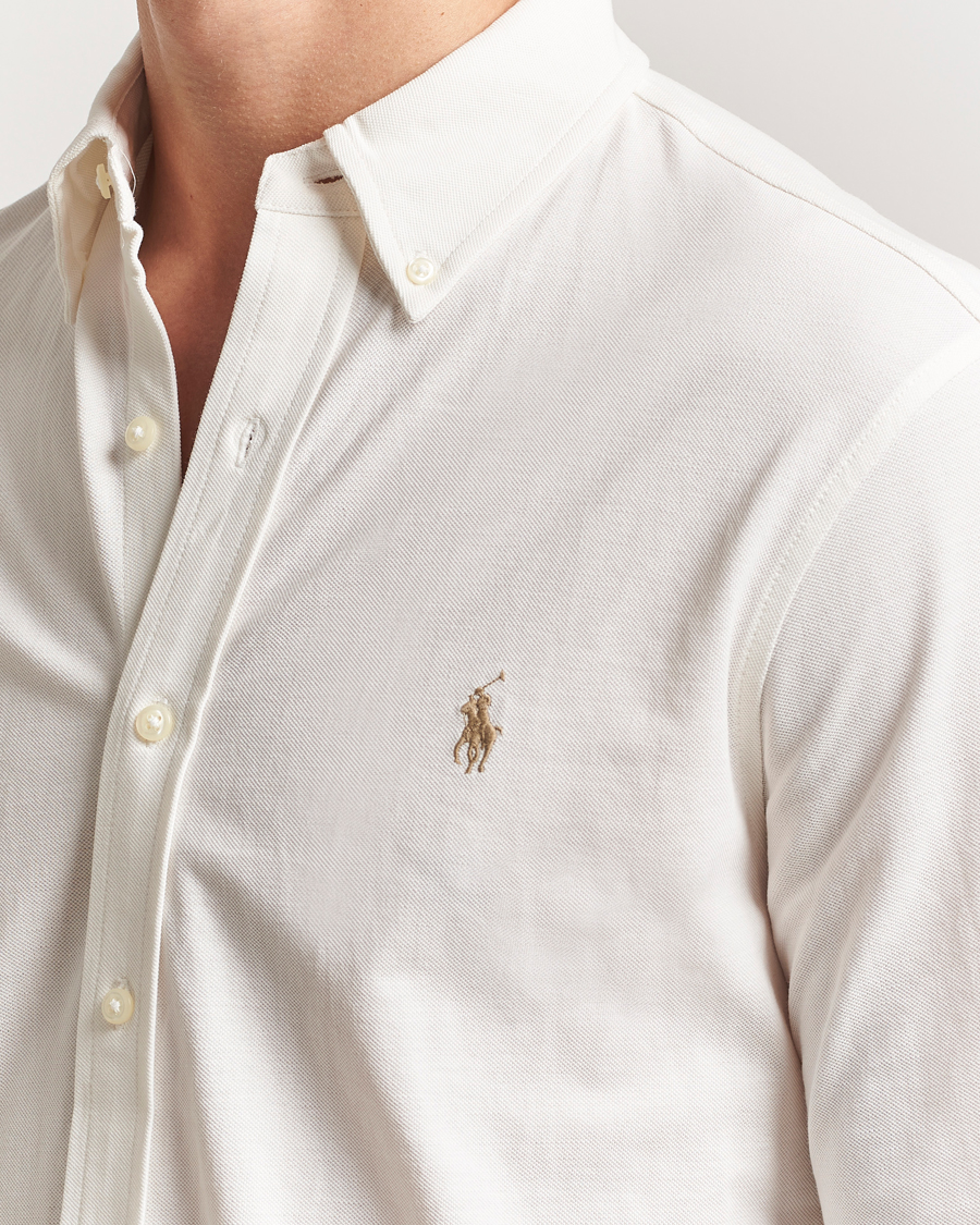 Herr | Skjortor | Polo Ralph Lauren | Featherweight Mesh Shirt Pale Cream