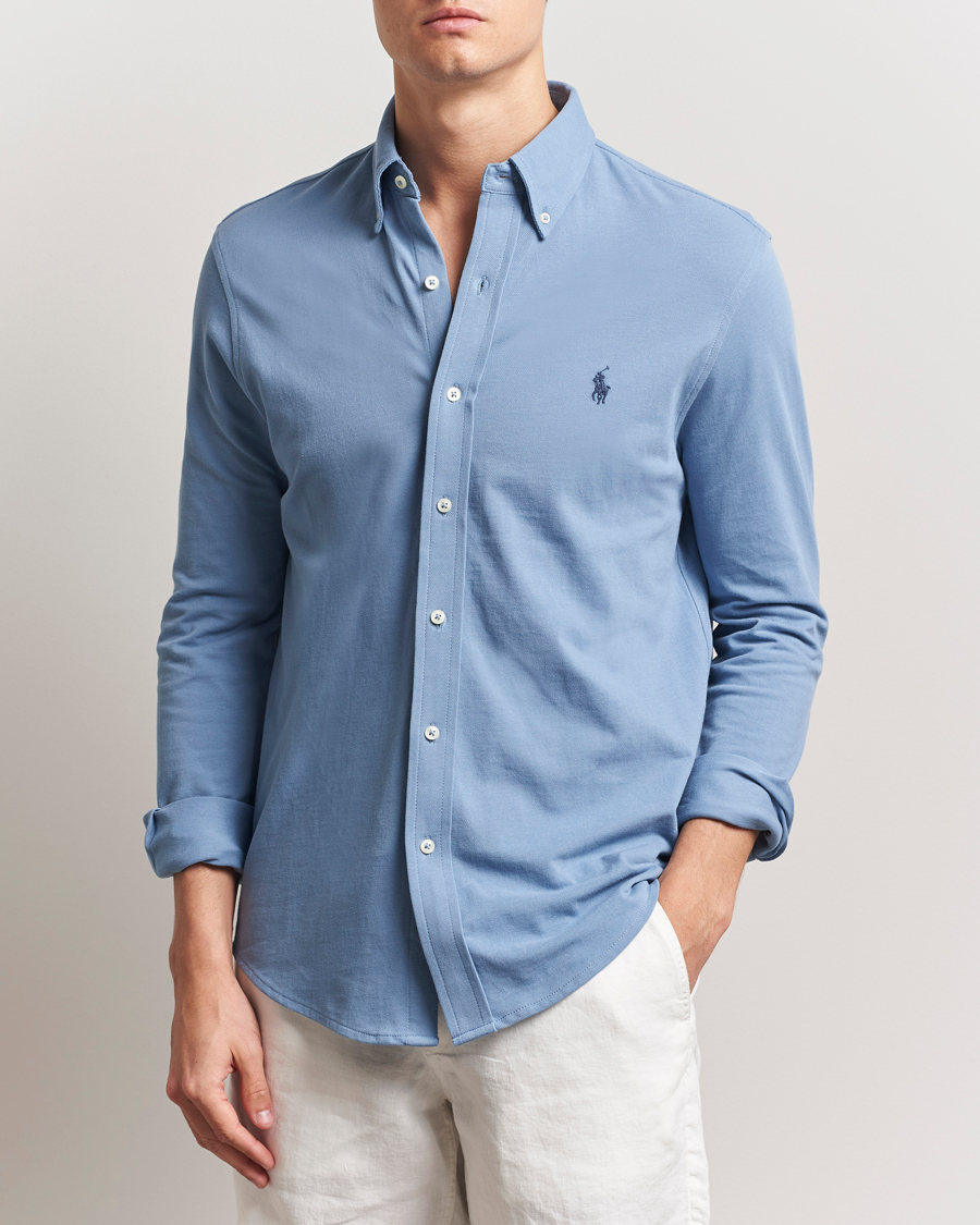 Herr | Skjortor | Polo Ralph Lauren | Featherweight Mesh Shirt Channel Blue