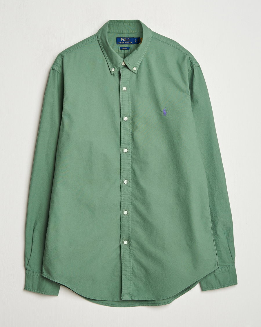 Herr | Skjortor | Polo Ralph Lauren | Slim Fit Garment Dyed Oxford Shirt Fatigue