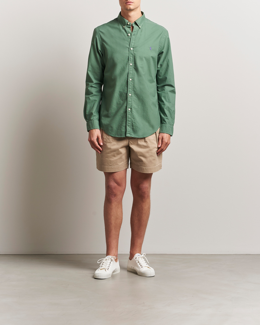 Herr | Skjortor | Polo Ralph Lauren | Slim Fit Garment Dyed Oxford Shirt Fatigue