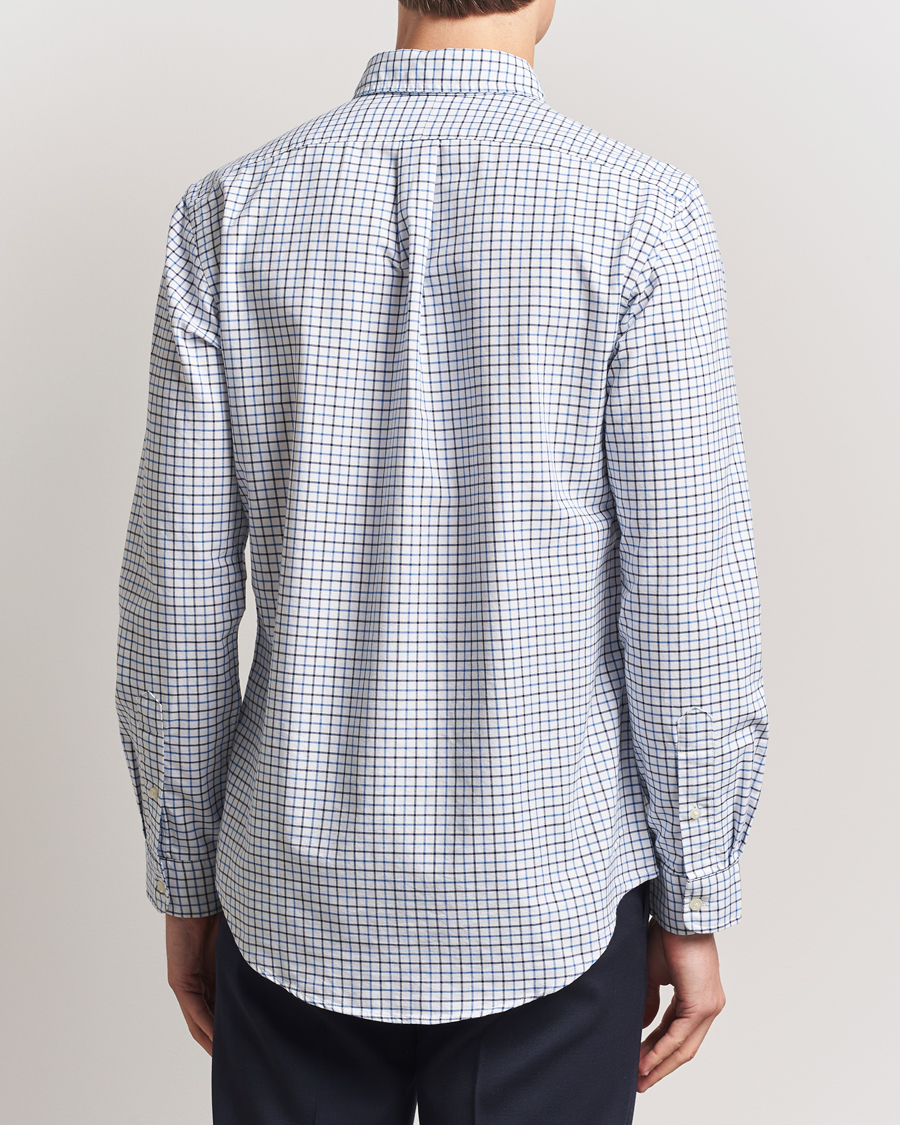 Herr | Skjortor | Polo Ralph Lauren | Custom Fit Checked Oxford Shirt White/Blue Multi