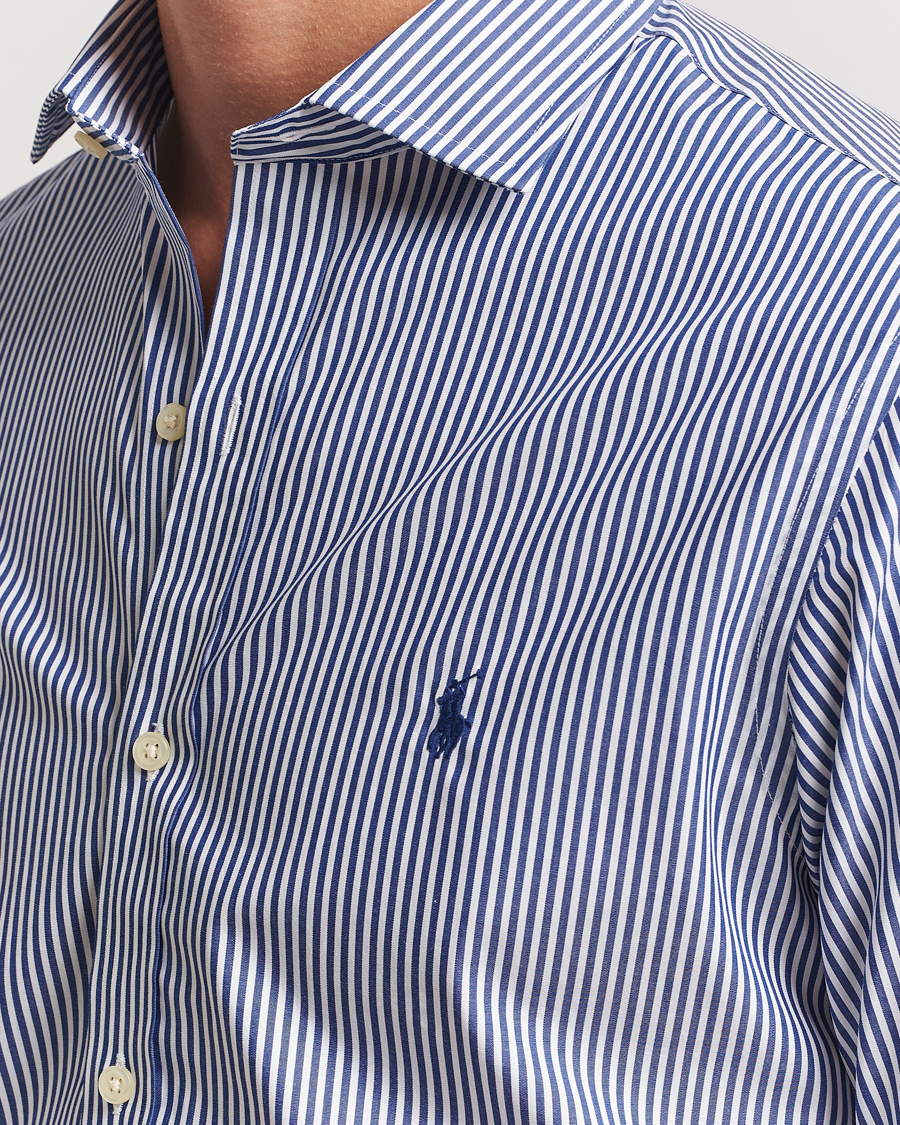 Herr | Skjortor | Polo Ralph Lauren | Slim Fit Stripe Dress Shirt Royal/White