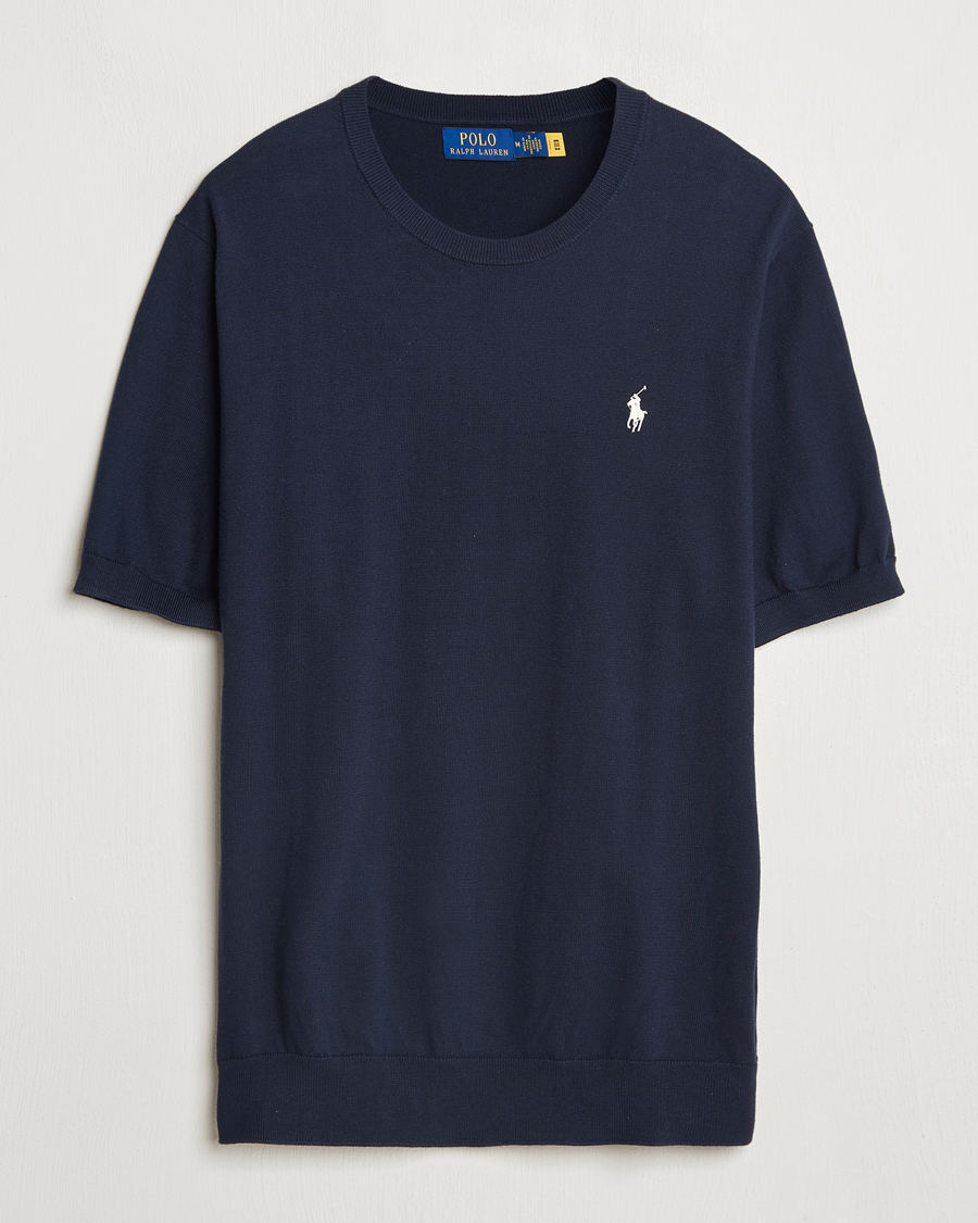 Herr | T-Shirts | Polo Ralph Lauren | Knitted Short Sleeve Tee Hunter Navy