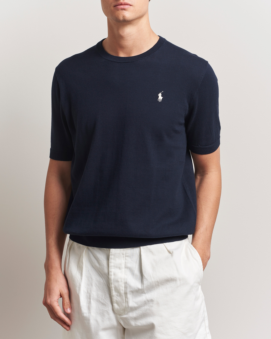 Herr | T-Shirts | Polo Ralph Lauren | Knitted Short Sleeve Tee Hunter Navy