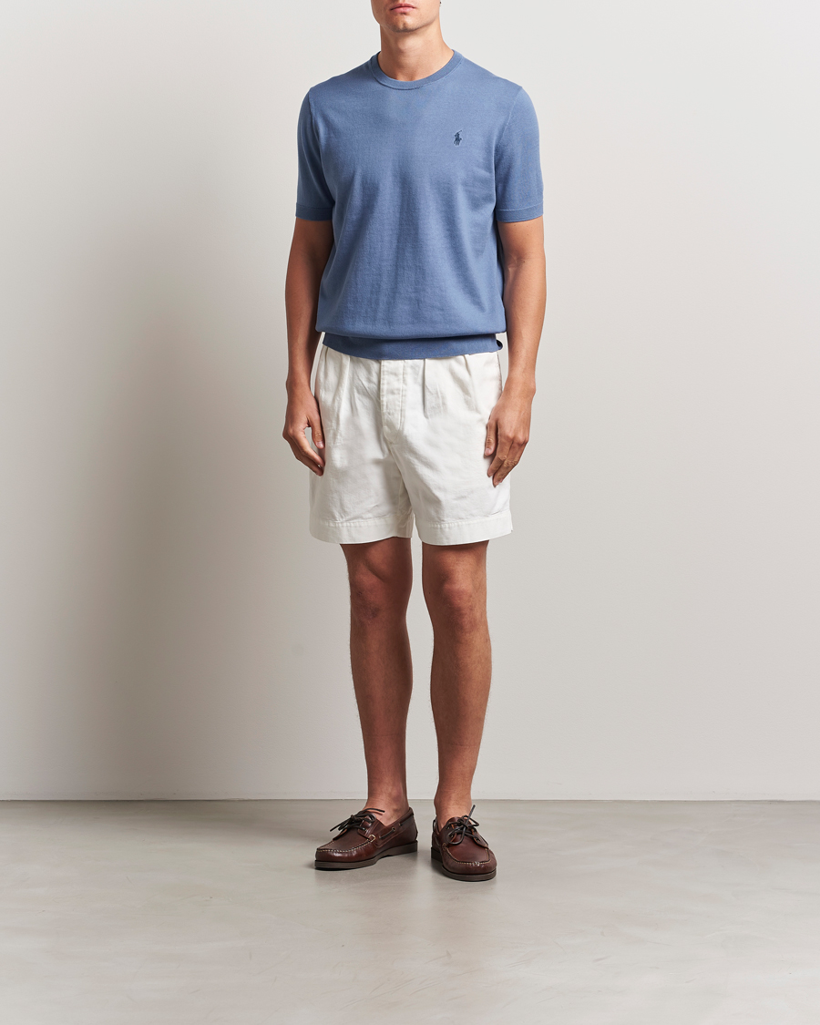 Herr | Tröjor | Polo Ralph Lauren | Knitted Short Sleeve Tee Capri Blue