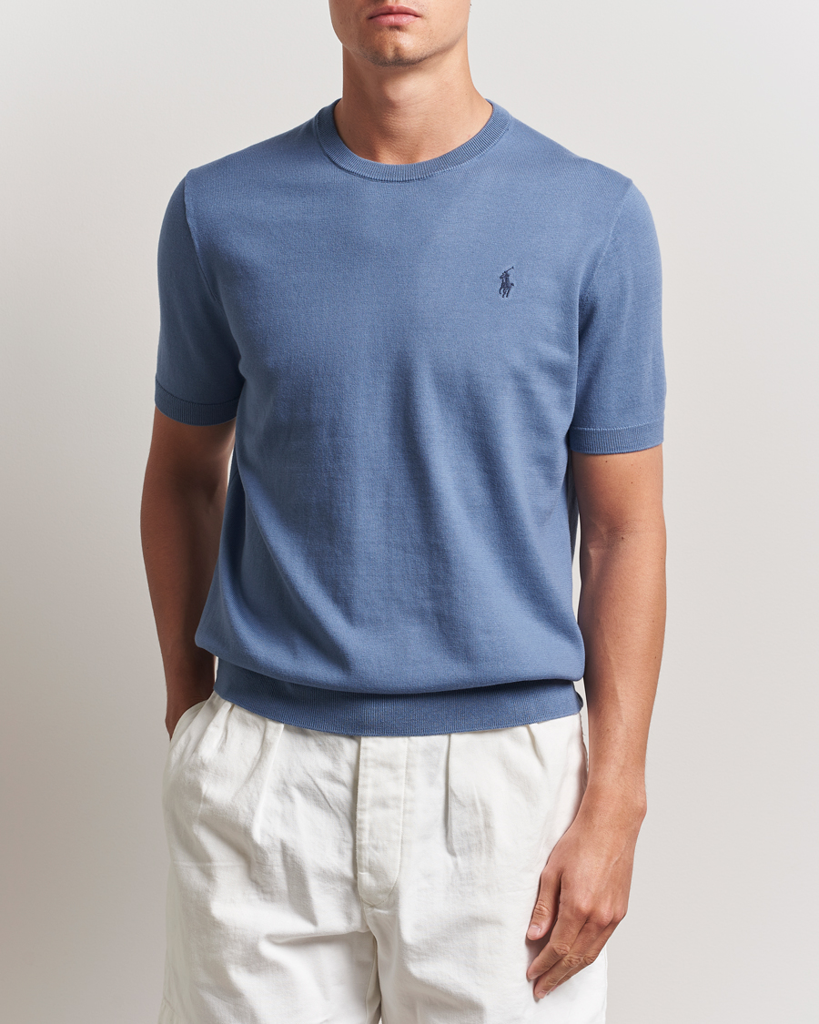 Herr | Tröjor | Polo Ralph Lauren | Knitted Short Sleeve Tee Capri Blue