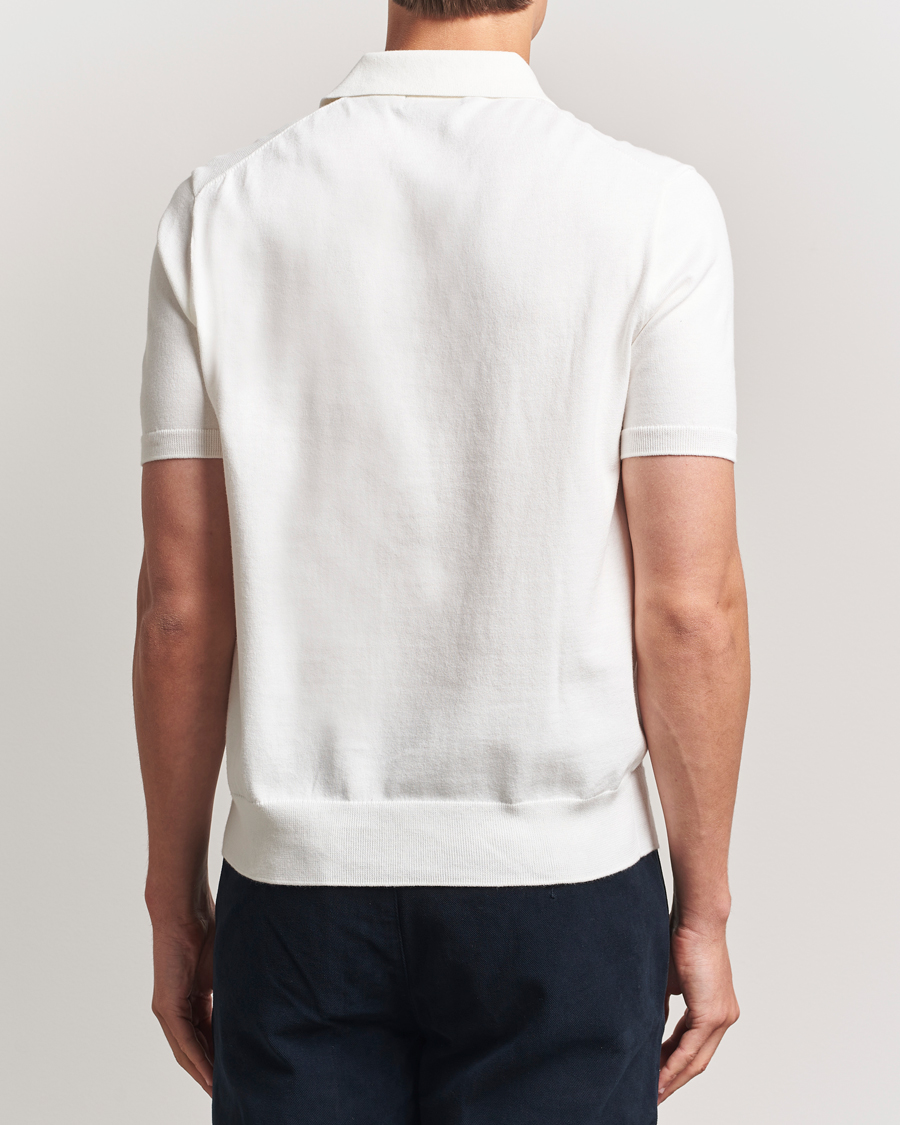 Herr | Tröjor | Polo Ralph Lauren | Knitted Short Sleeve Polo Deckwash White
