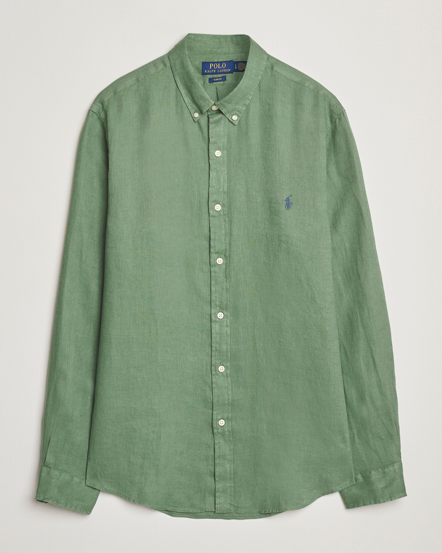 Herr | Skjortor | Polo Ralph Lauren | Slim Fit Linen Shirt Fatigue