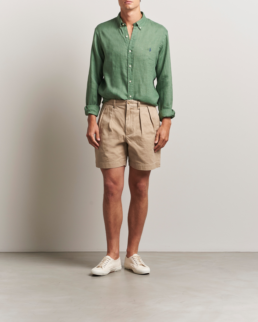 Herr | Skjortor | Polo Ralph Lauren | Slim Fit Linen Shirt Fatigue