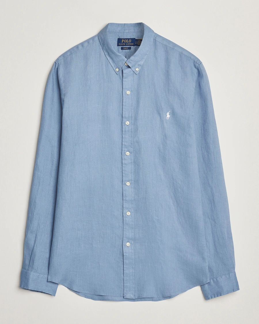 Herr | Skjortor | Polo Ralph Lauren | Slim Fit Linen Shirt Channel Blue